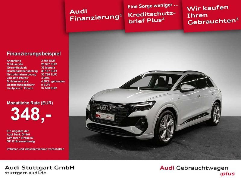 Gletscherweiß metallic Gebraucht 2022 Audi Q4 e-tron S-Line SUV | 37.540 € (Fairer Preis) - Bild 1/2