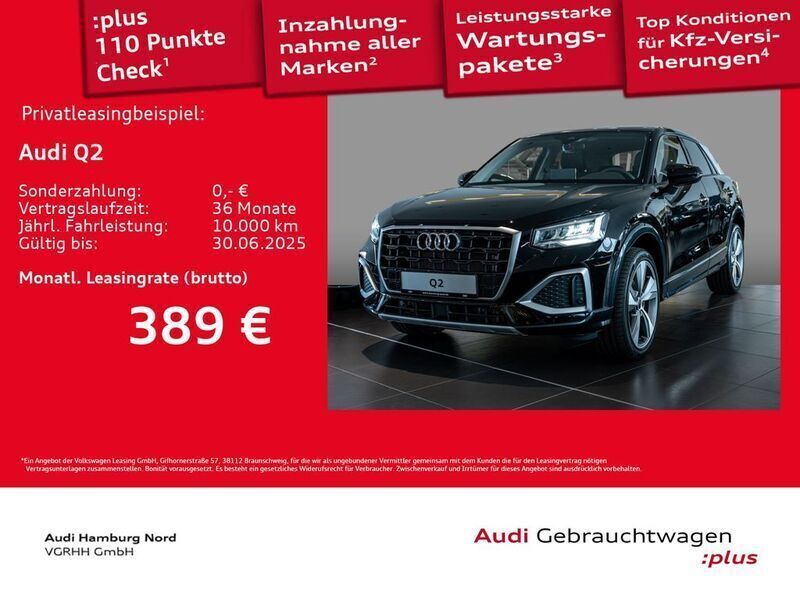 Mythosschwarz metallic Gebraucht 2025 Audi Q2 Advanced Plus SUV | 34.980 € (Teuer) - Bild 1/3