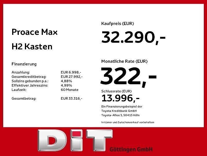 Neu Toyota Proace H2 140 PS (102 kW) 2025 Icy white Van / Kleinbus