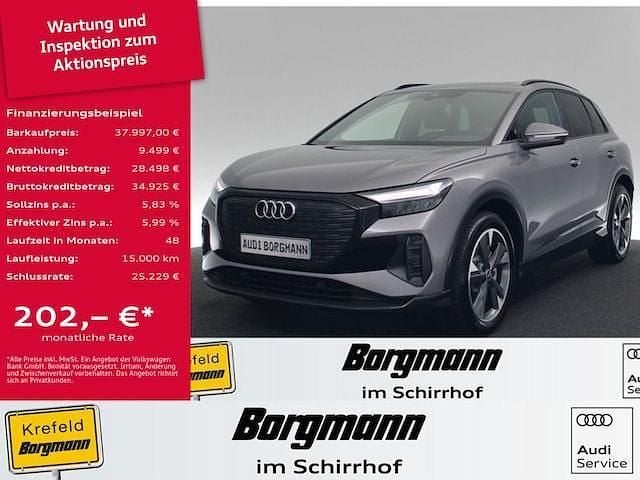 Taifungrau metallic Gebraucht 2023 Audi Q4 e-tron Advanced SUV | 37.997 € - Bild 1/4