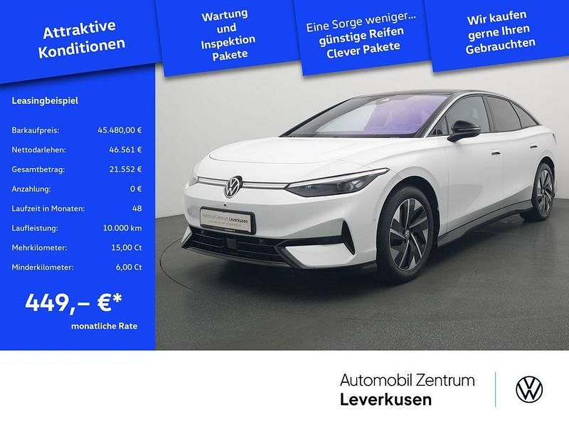 Weiss / gletscherweiss (metallic) Gebraucht 2024 VW ID.7 Pro Limousine | 45.480 € (Teuer) - Bild 1/4