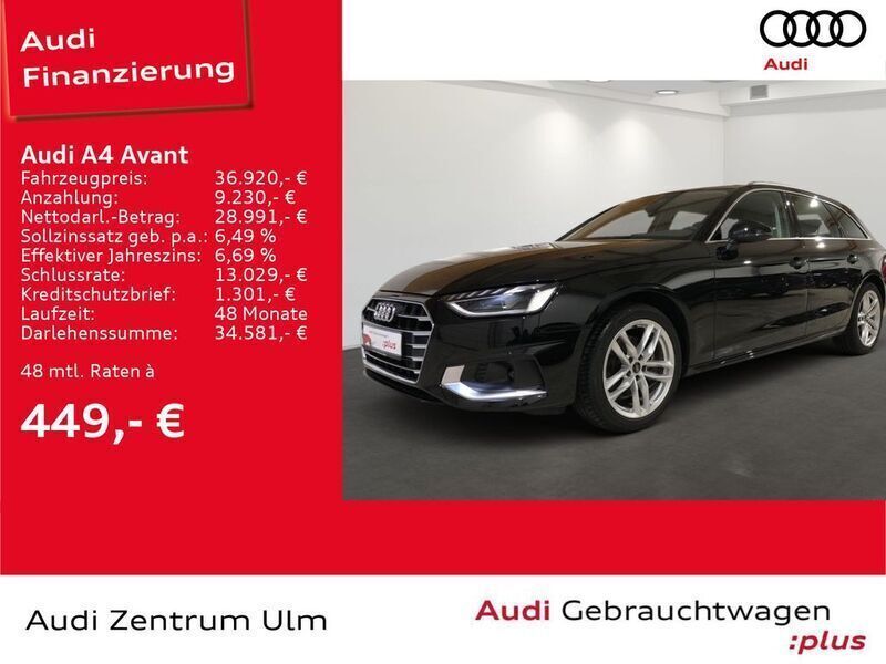 Mythosschwarz metallic Gebraucht 2024 Audi A4 Advanced Plus Kombi | 40.740 € (Teuer) - Bild 1/4
