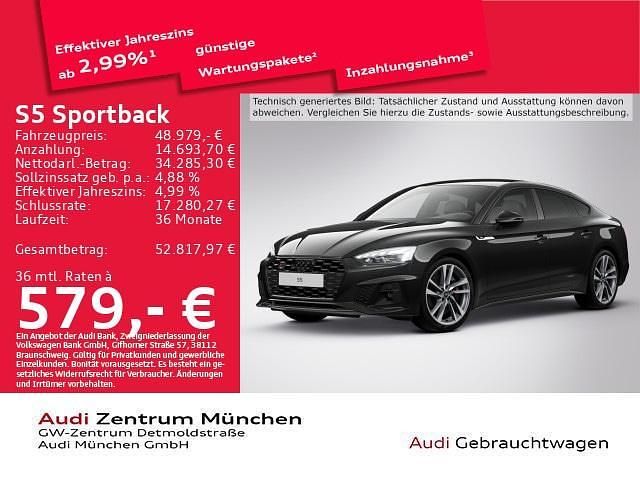 Mythosschwarz metallic Gebraucht 2023 Audi S5 Sportback Ambiente Kleinwagen | 48.979 € (Guter Preis) - Bild 1/2