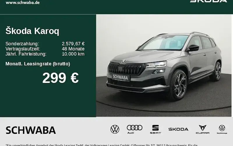 Gebraucht Skoda Karoq SportLine 190 PS (139 kW) 2024 Grau SUV