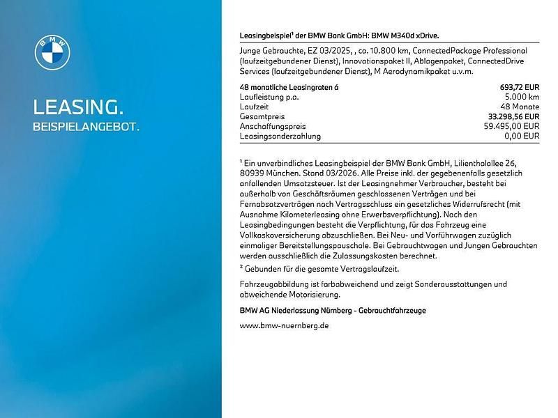 Gebraucht BMW M340 Performance 340 PS (250 kW) 2025 Blau Limousine