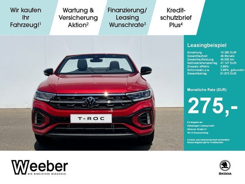 Rot Neu 2025 VW T-Roc Cabriolet R-line Cabrio | 45.770 € (Fairer Preis) - Bild 1/4