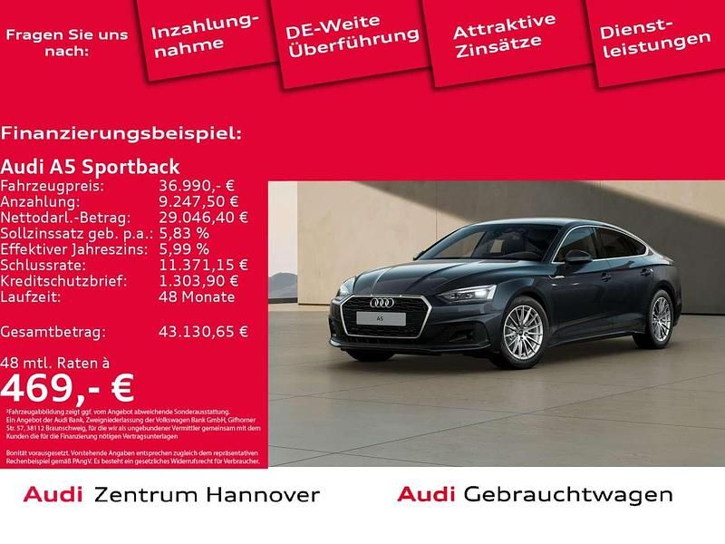 H1 manhattangrau metallic Gebraucht 2023 Audi A5 Basis Limousine | 36.990 € (Fairer Preis) - Bild 1/4