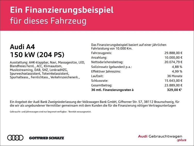 Second-hand Audi A4 Basis 204 CP (150 kW) 2024 Negru Break