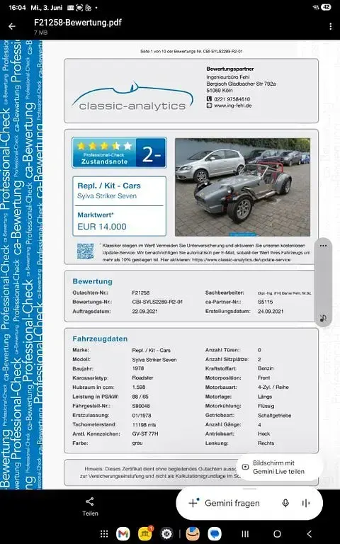 Gebraucht Lotus Super Seven 101 PS (74 kW) 1978 Grau Cabrio