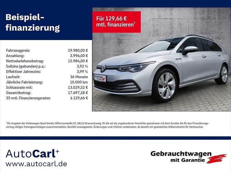 Silber Gebraucht 2021 VW Golf VIII Style Kombi | 19.980 € (Superpreis) - Bild 1/4