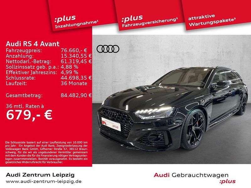 Mythosschwarz metallic Gebraucht 2024 Audi RS4 Ambiente Kombi | 76.660 € (Etwas zu teuer) - Bild 1/3