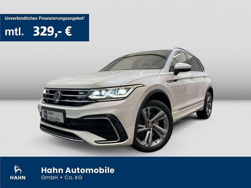 Oryxweiß perlmutteffekt Gebraucht 2021 VW Tiguan R-line SUV | 35.890 € (Fairer Preis) - Bild 1/3