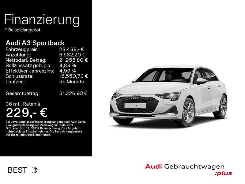 Gebraucht Audi A3 Advanced Plus 116 PS (85 kW) 2024 Arkonaweiß Limousine