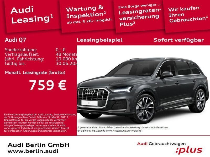 Individuallackierungen audi exclusive Gebraucht 2023 Audi Q7 S-Line SUV | 71.900 € (Teuer) - Bild 1/2