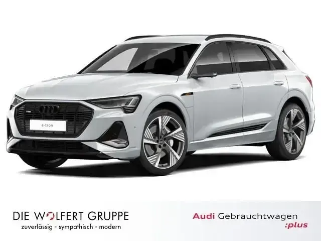 Gebraucht Audi e-tron S-Line 300 kW (408 PS) 2022 Gletscherweiß metallic SUV