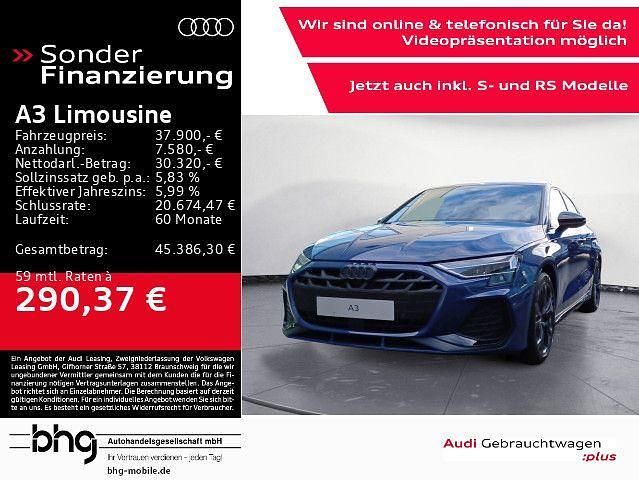 Blau Gebraucht 2025 Audi A3 S-Line Limousine | 37.900 € - Bild 1/4