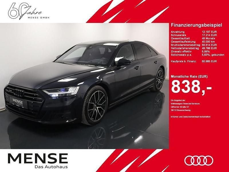 Mondscheinblau metallic Gebraucht 2020 Audi A8L Advanced Limousine | 60.985 € (Etwas zu teuer) - Bild 1/4