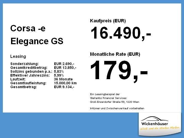 Gebraucht Opel Corsa-e Elegance 100 kW (136 PS) 2021 Nautic blau Kleinwagen