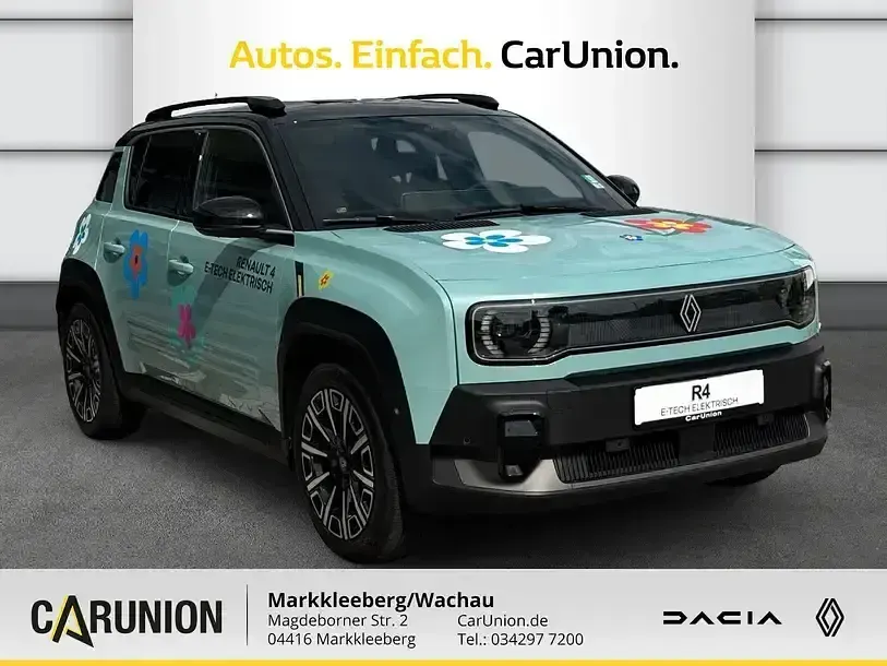 Gebraucht Renault 4 E-Tech Iconic 110 kW (150 PS) 2025 Hautsdefrancegrün, black pearlschwarz metallic SUV