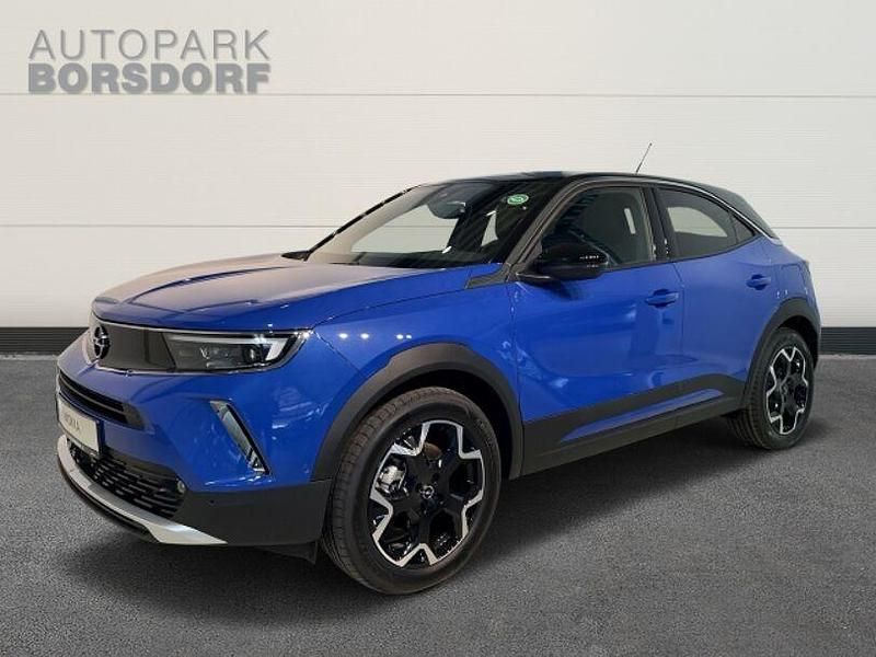 Lackierung voltaic blue met/ty Gebraucht 2023 Opel Mokka-e Ultimate SUV | 23.890 € (Teuer) - Bild 1/4