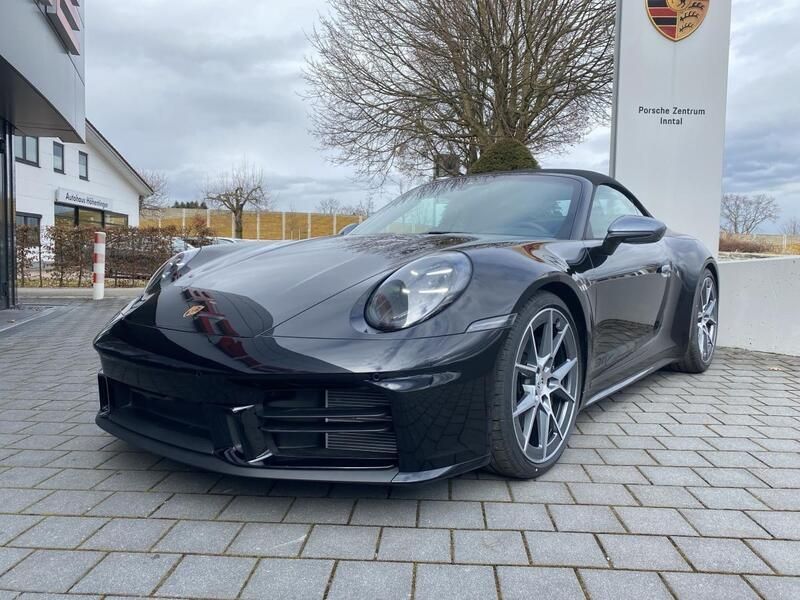 Tiefschwarzmetallic Neu 2024 Porsche 911 Carrera T Cabrio | 179.292 € (Etwas zu teuer) - Bild 1/4
