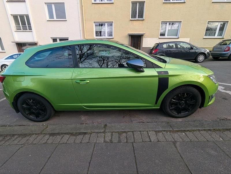 Usata Seat Leon FR 150 CV (110 kW) 2014 Verde Coupé
