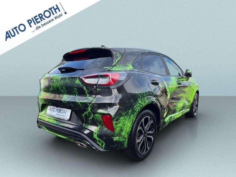 Gebraucht Ford Puma ST-Line X 125 PS (91 kW) 2021 Puma folierung (grünschwarz) SUV