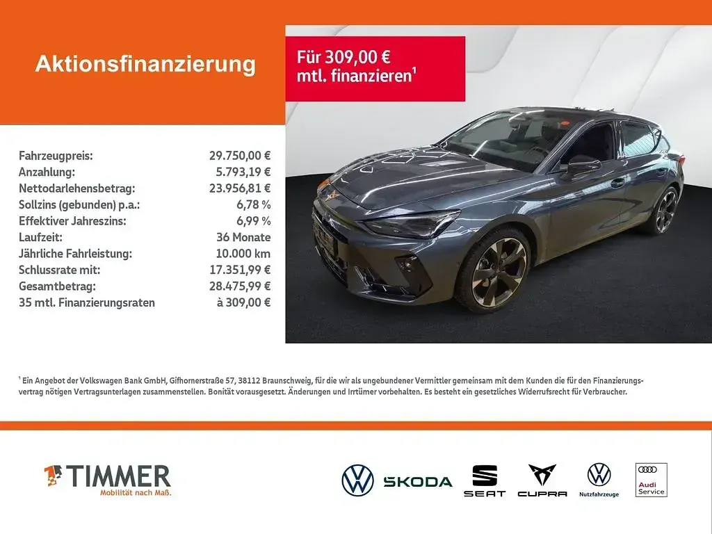 Gebraucht Cupra Leon 150 PS (110 kW) 2025 Magnetic grau metallic Limousine