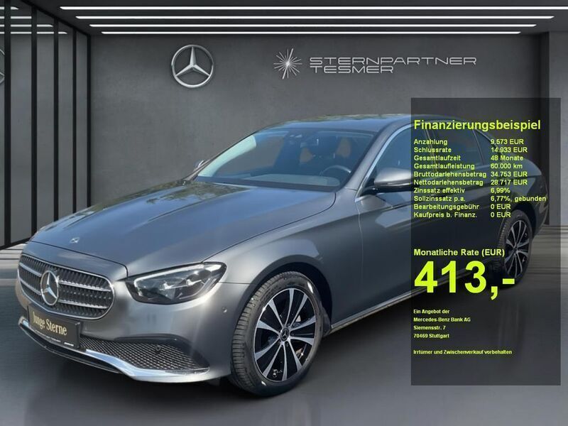 Selenitgrau metallic Gebraucht 2022 Mercedes E300 Avantgarde Limousine | 37.570 € (Guter Preis) - Bild 1/3