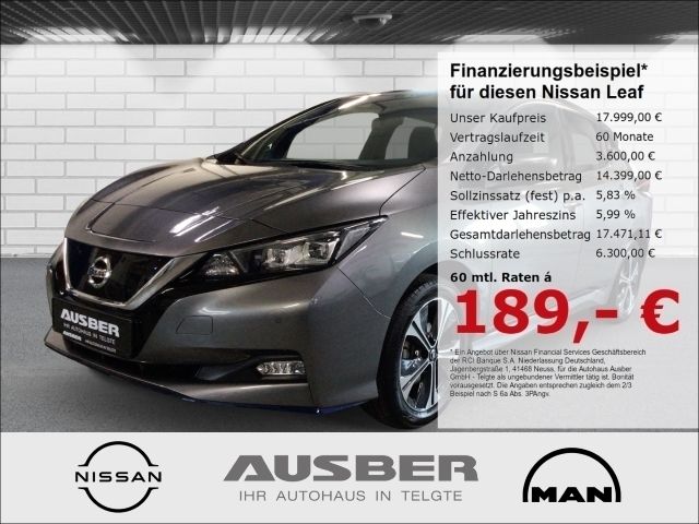 Grau Gebraucht 2020 Nissan Leaf Tekna Kleinwagen | 17.999 € (Fairer Preis) - Bild 1/4