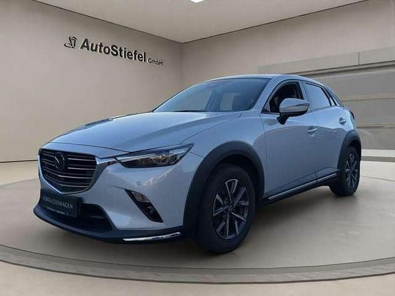 Mondsteinweiß metallic (metallic) Gebraucht 2021 Mazda CX-3 Selection SUV | 19.900 € (Fairer Preis) - Bild 1/4