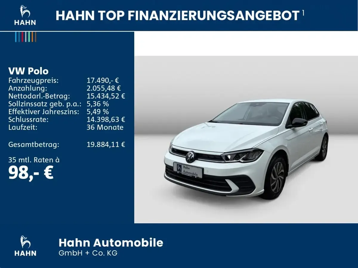Gebraucht VW Polo Life 80 PS (58 kW) 2025 Weiß Kleinwagen