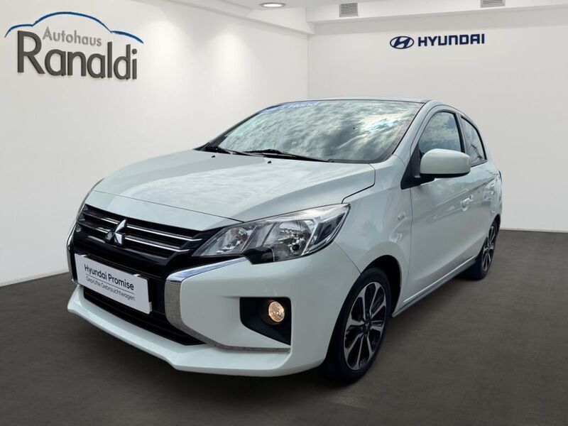 S) (weiss Gebraucht 2021 Mitsubishi Space Star Edition+ Limousine | 10.990 € (Superpreis) - Bild 1/4