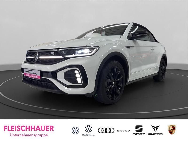 Weiss Gebraucht 2023 VW T-Roc Cabriolet R-line Cabrio | 28.480 € (Superpreis) - Bild 1/4