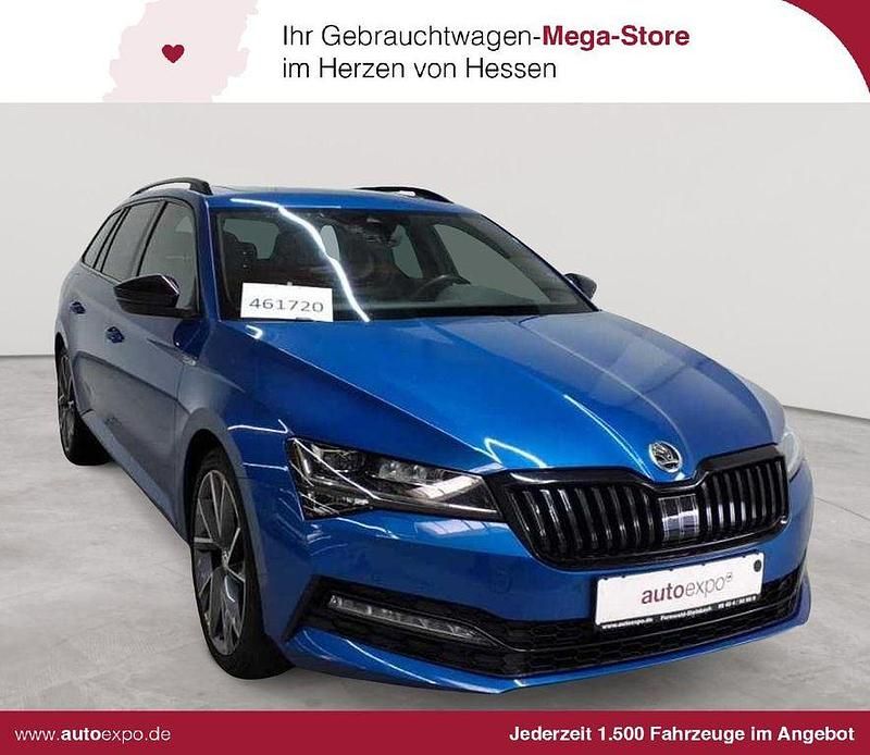Race blau metallic Gebraucht 2020 Skoda Superb SportLine Kombi | 27.990 € (Fairer Preis) - Bild 1/4