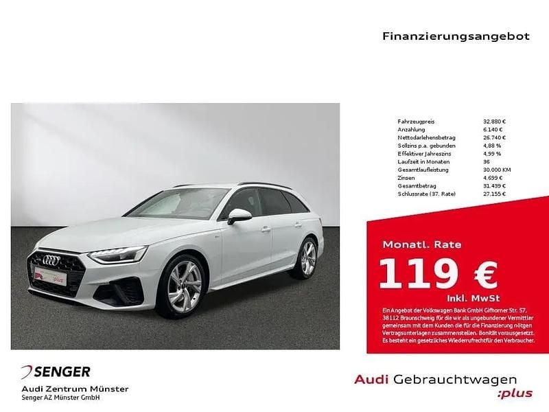 Weiß Gebraucht 2023 Audi A4 S-Line Kombi | 32.880 € (Superpreis) - Bild 1/1