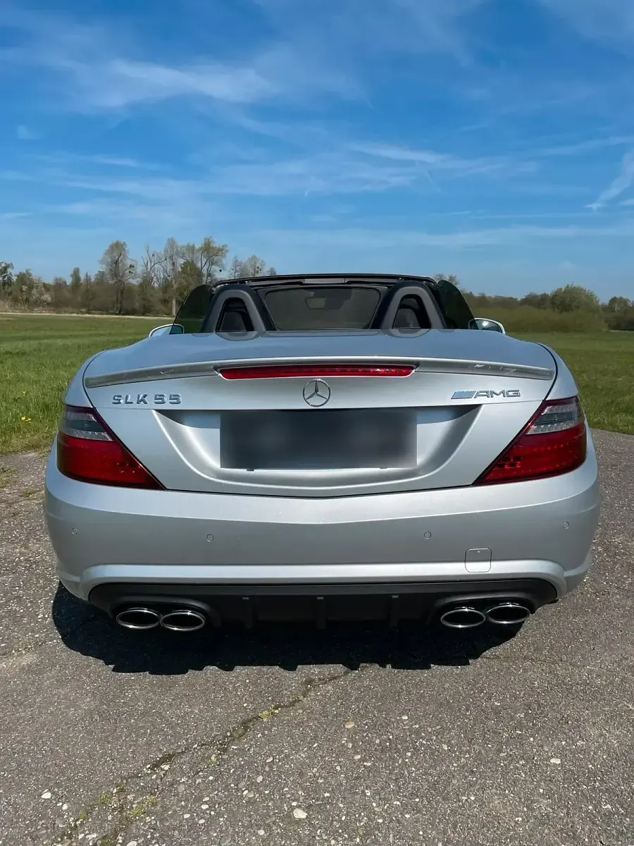 Gebraucht Mercedes SLK55 AMG AMG 421 PS (309 kW) 2015 Silber Cabrio