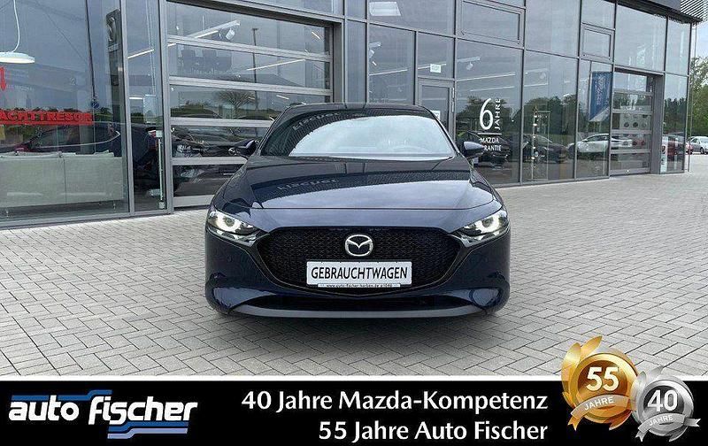 Blau Gebraucht 2023 Mazda 3 Exclusive-Line Limousine | 28.990 € (Etwas zu teuer) - Bild 1/4