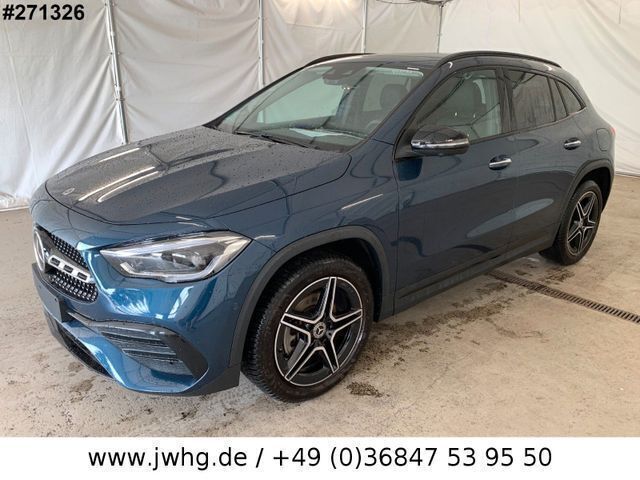 Blue metallic Gebraucht 2022 Mercedes GLA250 AMG line SUV | 36.950 € (Guter Preis) - Bild 1/4