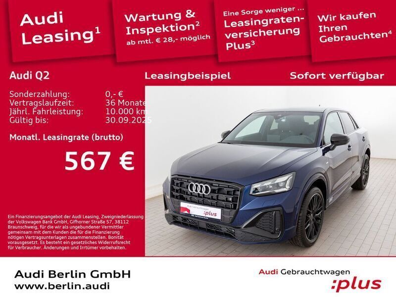Navarrablau metallic Gebraucht 2024 Audi Q2 S-Line SUV | 42.990 € - Bild 1/3