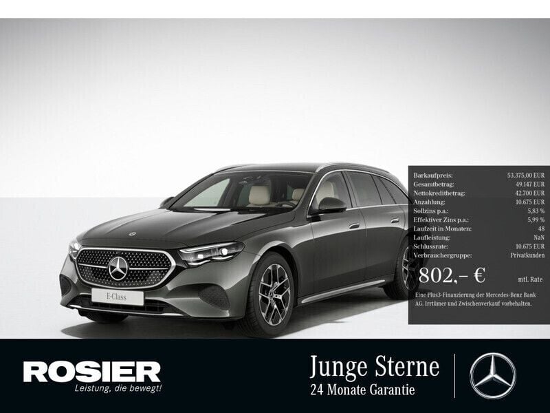 Grau / graphitgrau Gebraucht 2023 Mercedes E200 Advanced Plus Kombi | 50.890 € (Superpreis) - Bild 1/4