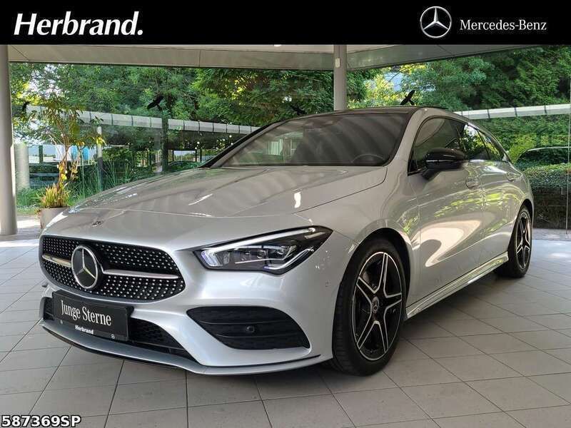 Iridiumsilber metallic Gebraucht 2023 Mercedes CLA200 AMG Kombi | 34.490 € (Fairer Preis) - Bild 1/4