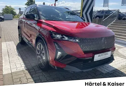 Neu Renault Austral Esprit Alpine 148 PS (108 kW) 2025 Dezirrot mit dach in black pearlschwarz (rot) SUV