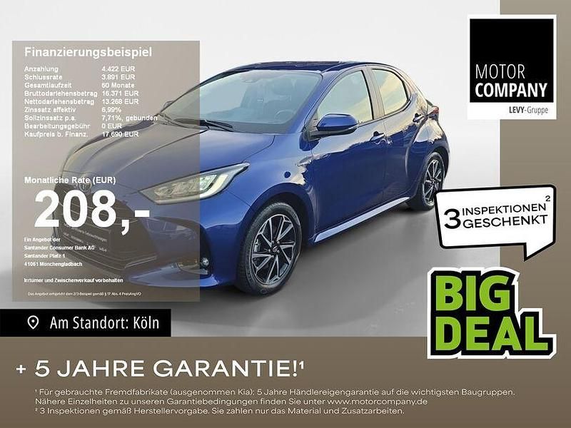 Blau Gebraucht 2020 Toyota Yaris Hybrid Club Kleinwagen | 17.690 € (Fairer Preis) - Bild 1/4