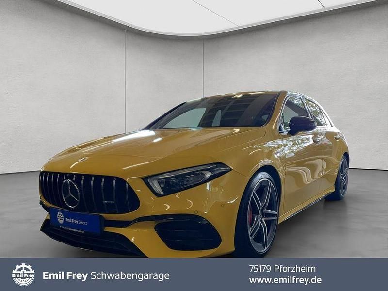 Sun yellow nonmetallic pain Gebraucht 2020 Mercedes A45 AMG AMG Limousine | 42.850 € (Fairer Preis) - Bild 1/4