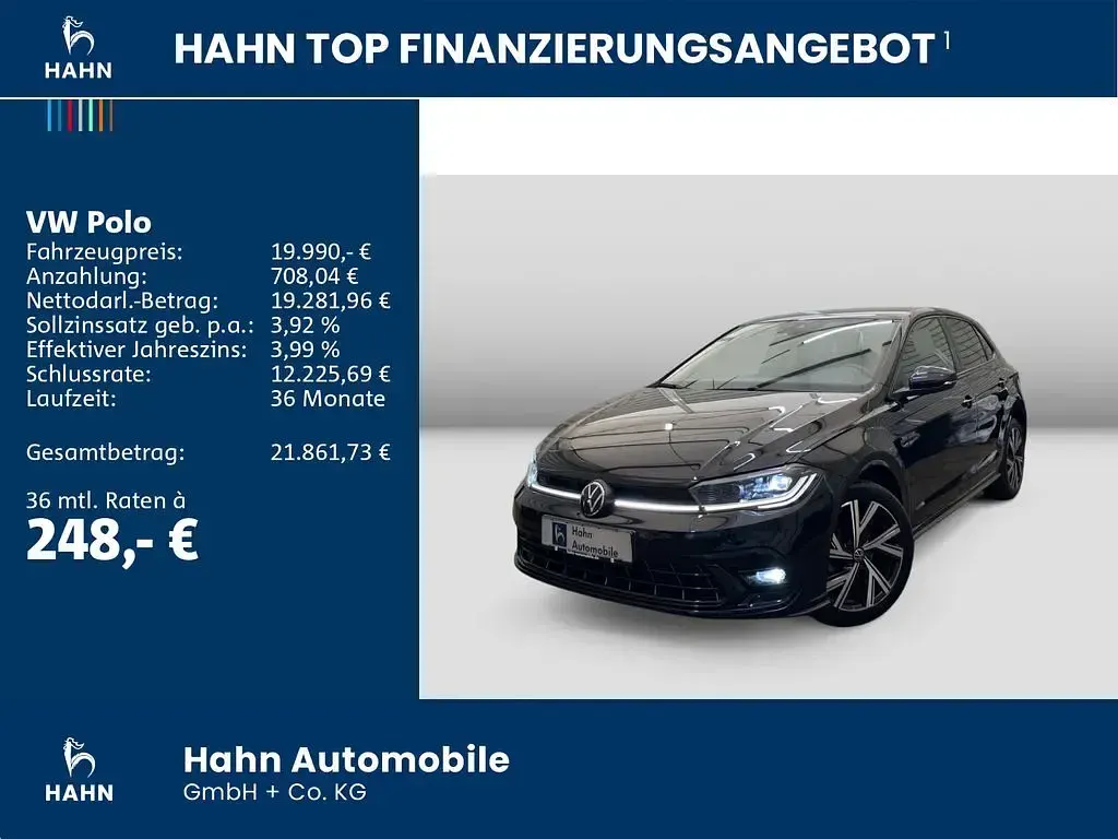 Usata VW Polo R-line 95 CV (69 kW) 2023 Nero Berlina