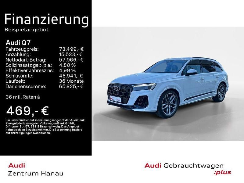 Gletscherweiß metallic Gebraucht 2024 Audi Q7 S-Line SUV | 73.499 € (Fairer Preis) - Bild 1/4