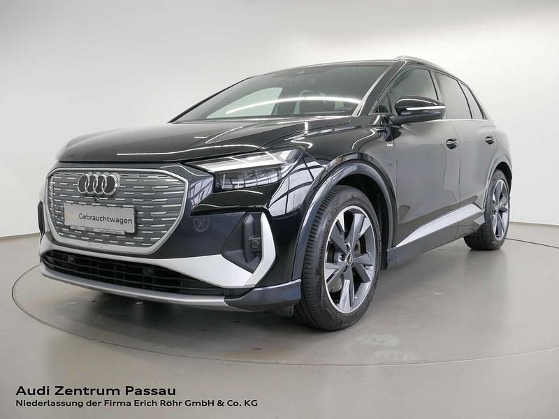 Mythosschwarz metallic Gebraucht 2022 Audi Q4 e-tron S-Line SUV | 33.750 € (Guter Preis) - Bild 1/4