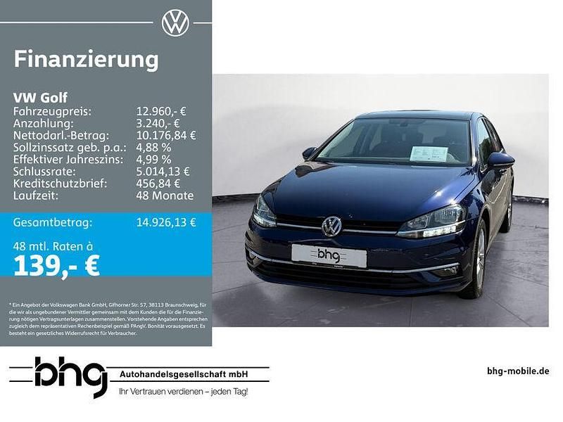 Atlantic blue metallic Gebraucht 2017 VW Golf VII Sound Limousine | 12.960 € (Fairer Preis) - Bild 1/4