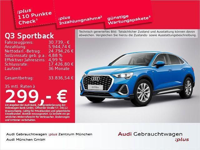 Blau Gebraucht 2022 Audi Q3 Sportback S-Line SUV | 30.739 € (Superpreis) - Bild 1/2